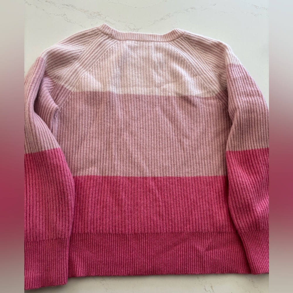 EUC J Crew Ribbed Cashmere Crewneck Sweater size L - Picture 4 of 4